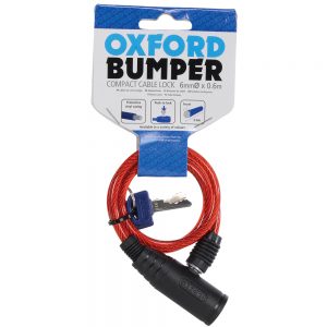 Oxford Bumper cable lock Red 6mm x 600mm