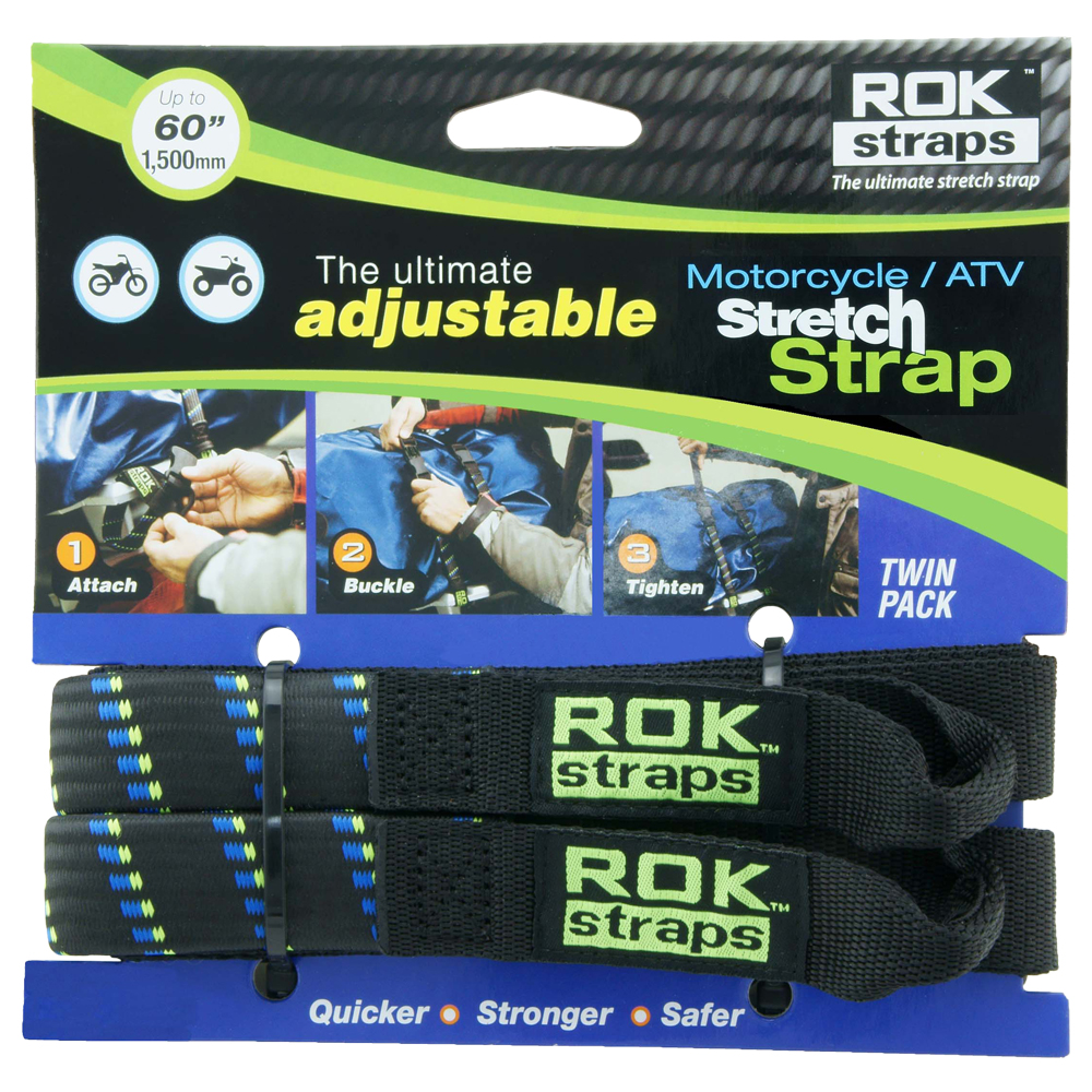 Rok Straps HD 25mm Adj Black + blue/green
