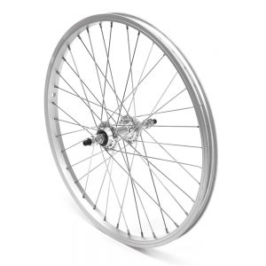 Rear Wheel 20'' MTB Freewheel Silver S/Wall Nutted V-Brake