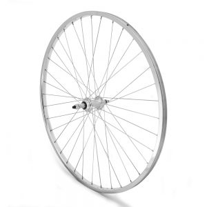 Rear Wheel 27 x 1 1/4 Freewheel Single Wall Silver Nutted