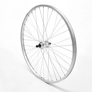 Rear Wheel 26'' MTB Silver Single Wall QR V-Brake