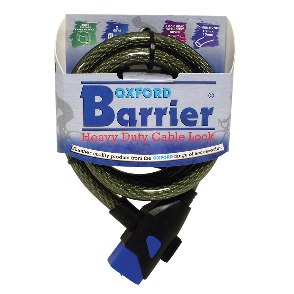 Oxford Barrier Cycle Cable 15mmx1.2m